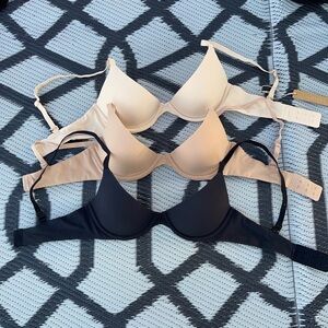 3 Piece SKIMS Fits Everybody Plunge Bra Lot 32B NWT/NWOT